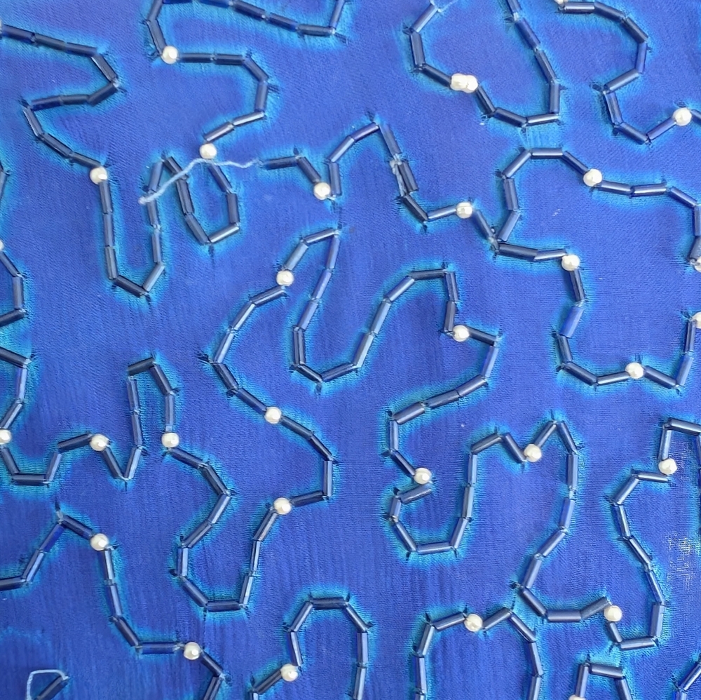 BEADS AND BLING!  Party Dress DAR Blue - Picture 4 of 8